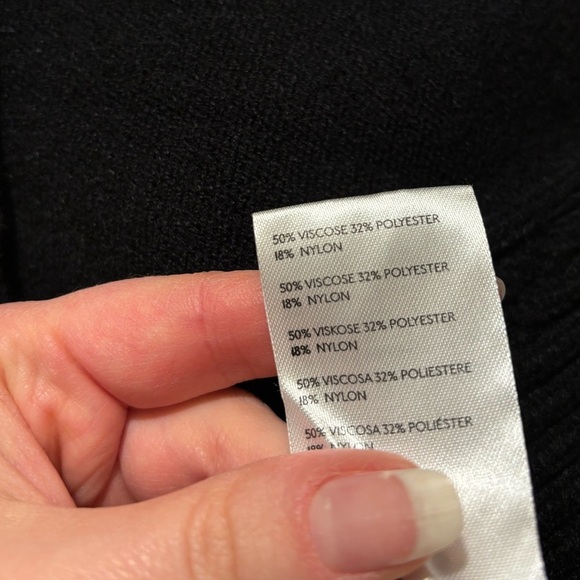 NWT Free People Emmaline Black Balloon Sleeve Knit Sweater Mini Dress Size Large - Picture 9 of 9